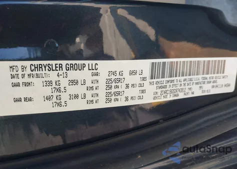 2013 Chrysler Town & Country Touring from USA, damaged, VIN 2C4RC1BG5DR743912